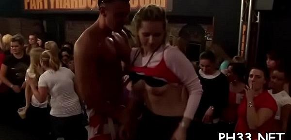  Blonde bastard cute waiter leaking puss and engulfing cunt juices